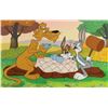 Image 2 : Bugs Bunny, Shorty, and Pete Puma master background set-up and drawing entitled How Many Lumps