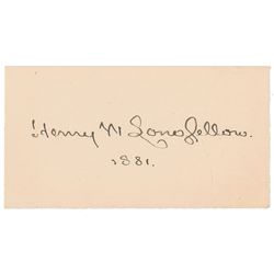 Henry Wadsworth Longfellow Signature