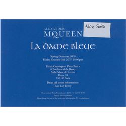 Alexander McQueen:  'La Dame Bleue' Invitation
