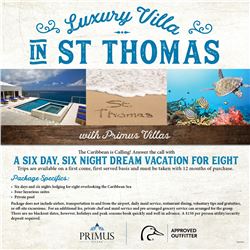 St Thomas Dreams Vacation For 8