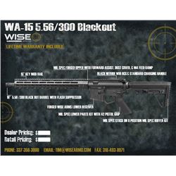 WISE ARMS AR-15 16" BILLET 5.56 W/ 15" RAIL