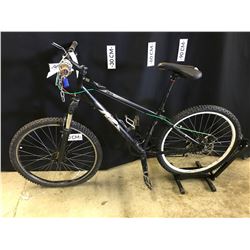 BLACK K2, 7 SPEED,  76CM STANDOVER HEIGHT MOUNTAIN BIKE - NO BRAKES