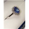 Image 2 : 10K WHITE GOLD TANZANITE (1.22CT) DIAMOND (0.28CT) RING