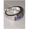 Image 2 : SILVER TANZANITE & WHITE TOPAZ (1.7CT) RING