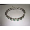 Image 2 : SILVER EMERALD (7.2CT) BRACELET 7"