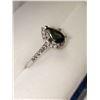 Image 2 : 10K WHITE GOLD SAPPHIRE (0.8CT) DIAMOND (0.18CT) RING