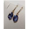 Image 2 : 14K YELLOW GOLD TANZANITE (1.3CT) EARRINGS