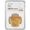 Image 1 : 1904 $20 Liberty Head Double Eagle Gold Coin NGC MS64