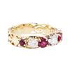 Image 1 : 14KT Yellow Gold 1.25 ctw Ruby And Diamond Ring