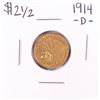 Image 1 : 1914-D $2 1/2 Indian Head Quarter Eagle Gold Coin