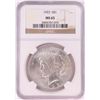 Image 1 : 1923 $1 Peace Silver Dollar Coin NGC MS65