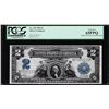 Image 1 : 1899 $2 Mini-Porthole Silver Certificate Note Fr.258 PCGS Gem New 65PPQ