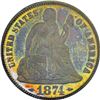 Image 3 : 1874 Proof Seated Liberty Dime Coin Arrows PCGS PR65