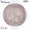 Image 1 : 1880 Romania 5 Lei Silver Coin