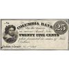 Image 1 : 1862 Twenty Five Cents Chatham 4 Corners Columbia, NY Obsolete Bank Note