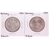 Image 1 : Lot of Germany 1925 3 Mark & 1930 5 Mark Silver Coins