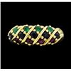 Image 1 : 14KT Yellow Gold Ladies 0.50 ctw Sapphire, Emerald and Ruby Ring.