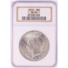 Image 1 : 1923 $1 Peace Silver Dollar Coin NGC MS65