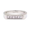 Image 2 : Platinum 0.40 ctw Diamond Flat Top Ring