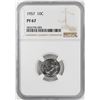 Image 1 : 1957 Proof Roosevelt Dime Coin NGC PF67