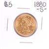 Image 1 : 1880-S $5 Liberty Head Half Eagle Gold Coin
