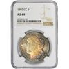 Image 1 : 1892-CC $1 Morgan Silver Dollar Coin NGC MS64 Amazing Toning