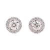 14KT White Gold 1.98 ctw Diamond Earrings