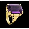 Image 4 : 14KT Yellow Gold Ladies 11.50 ctw Amethyst Ring