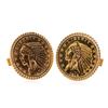 Image 3 : Set of $5 Half Eagle Gold Coins in 14K Gold Cuff Links