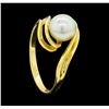 Image 4 : 14KT Yellow Gold Ladies Pearl Ring