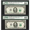 Image 1 : (2) 1950E $100 Federal Reserve Notes Chicago PMG Choice Uncirculated 64EPQ