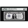 Image 1 : 1928A $1 Funnyback Silver Certificate Note Fr.1601 PMG Superb Gem Uncirculated 67EPQ