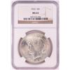 Image 1 : 1922 $1 Peace Silver Dollar Coin NGC MS65