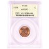 Image 1 : 1924 Lincoln Wheat Cent Coin PCGS MS65RD Old Green Holder