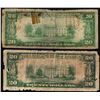 Image 2 : Lot of (2) 1929 $20 Dallas & Greenville, Texas CH# 8581/3623 National Currency Notes