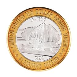 .999 Silver Flamingo Hilton Las Vegas, Nevada $10 Casino Limited Edition Gaming Token