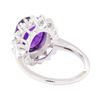 Image 3 : 14KT White Gold 5.05 ctw Amethyst And Diamond Ring
