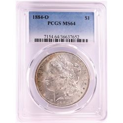 1884-O $1 Morgan Silver Dollar Coin PCGS MS64 Nice Toning