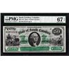 Image 1 : 1872 $50 State of South Carolina Revenue Bond Obsolete Note PMG Superb Gem Unc. 67EPQ