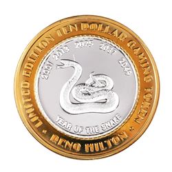 .999 Silver Hilton Reno, Nevada $10 Casino Limited Edition Gaming Token