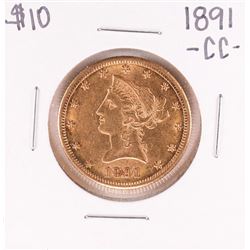 1891-CC $10 Liberty Head Eagle Gold Coin