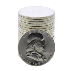 Roll of (20) Brilliant Uncirculated 1963 Franklin Half Dollar Coins