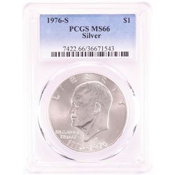 1976-S $1 Eisenhower Silver Dollar Coin PCGS MS66