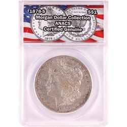 1878-S $1 Morgan Silver Dollar Coin ANACS Genuine