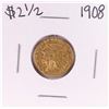 Image 1 : 1908 $2 1/2 Indian Head Quarter Eagle Gold Coin
