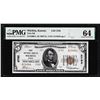 Image 1 : 1929 Type 2 $5 First NB in Wichita, KS CH# 2782 National Note PMG Ch. Uncirculated 64