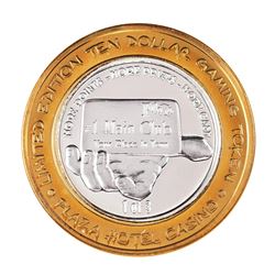 .999 Silver Plaza Hotel and Casino Las Vegas $10 Casino Limited Edition Gaming Token