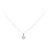 Image 1 : 14KT White Gold 0.85 ctw Diamond Pendant & Chain
