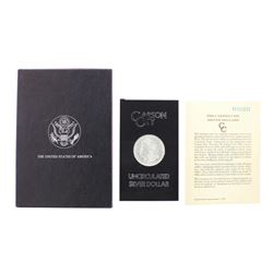 1882-CC $1 Morgan Silver Dollar Coin GSA Hoard Uncirculated with Box & COA