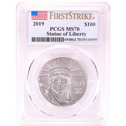 2019 $100 Platinum American Eagle Coin PCGS MS70